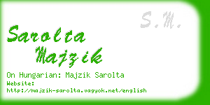 sarolta majzik business card